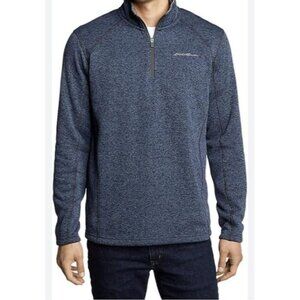 Eddie Bauer Men's Blue Pull Over 1/2 Zip Jacket Size Large.